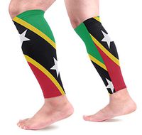 Abbylife Saint Kitts and Nevis Flag 1 Pair Leg Long Cooling Sports Leg Sleeve