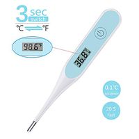 Digital Oral Thermometer Soft Head Liquid LCD Accurate and Fast Reading Fever Temperature Measurement Tool for Man Women Adult Kid