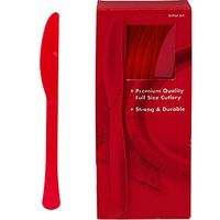 Red, Big Party Pack, Mid Weight Knives, 100 Per Pack
