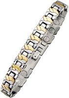 9mm Designer Two-Tone Steel Magnetic Bracel