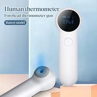 oAtm0eBcl Ear and Forehead Thermometer,Infrared Digital Fever Thermometer丨Non-Contact Accurate IR Infrared Digital LCD Forehead Thermometer Measure Tool White