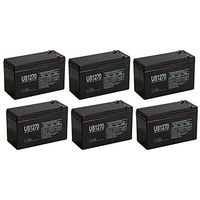 Universal Power Group 12V 7AH Sealed Lead Acid (SLA) Battery for Piranha MAX 160 Fish Finder - 6 Pack