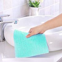 Hefu Disposable Cleaning Cloths Cleaning Towels - Kitchen Dish Cloths Non Woven Handy Cleaning Wipes - Erase Oil, Water and Stains for Kitchen, Window, Furniture Cleaning (Green)