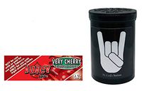 Herb Airtight Container Fresh Kettle with Juicy Jay's Very Cherry 1.25 Flavored Hemp Rolling Papers 1 Count DC Crafts Nation- Metal