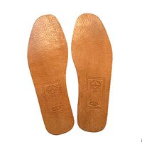 SK Studio 5 Pairs Premium Leather Insole Comfortable Shoe Pads, Mens or Womens Cowhide Insoles for Leather Shoes Brown A EU 35：US Men 2