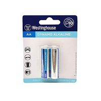 Westinghouse Alkaline Batteries, Size AA Alkaline Battery, Primary Battery, Blister 2 Units
