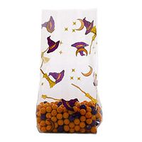 100ct Small Spellbound"Witch Hats" 7x2x4" Cello Cellophane Treat Food Snack Bags