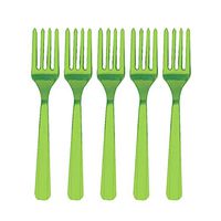 Premium Heavyweight Kiwi Green Plastic Forks, 48 Ct.