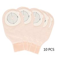 JIN Drainable Pouch One-Piece System Ostomy Bags with Closure Colostomy Supplies for Ileostomy Stoma Care Cut-to-Fit Reusable Box of 10