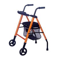Walkers for Seniors with Seat Folding Roller Walker with Armrests, Seat and Tray Basket, Height Adjustable Aluminum Two-Wheeled Walker for The Elderly and Disabled Rolling Walkers