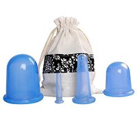 4 PCS Per Set Anti Cellulite Silicone Vacuum Massage Therapy Suction Cupping Health Care Cupping Tool Silicone Massage Roller Kit for Anti Cellulite Anti-aging Wrinkle Reducer Myofascial Release Colla