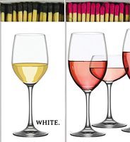 Decorative Red White Wine and Rose All Day Match Boxes with Long Kitchen Matches Great for Lighting Candles, Grills, Fireplaces and More | Set of 2 Large Match Boxes