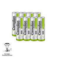 Camelion AA NH Solar Rechargeable Batteries 600mAh (8 Counts) for Solar Powered Devices, Solar Lawn Light, Solar Light, Solar lamp, Lawn Light, Free Battery Storage Box …