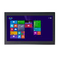 14 Inch 2MM Embedded IP54 Industrial Panel PC,All in One Computer,10 Points Capacitive Touch,Windows 7/10,Linux,Intel Core I5,(Black),[HUNSN WD09],[2RS232/VGA/HDMI/LAN/4USB2],(8G RAM/128G SSD)