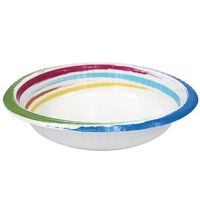 Nicole Home Collection 24 Count Dinnerware Paper Bowl, 20-Ounce, Brushstrokes