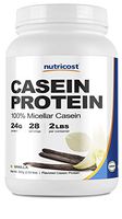 Nutricost Casein Protein Powder 2lb Vanilla - 100% Micellar Casein