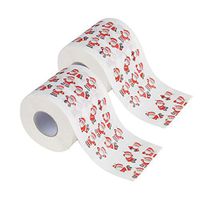 InKach Christmas Soft Toilet Paper | 2 Roll Funny Xmas Natural Tissue Paper for Happy New Year Santa Claus Bathroom Decoration (Multicolor_D)