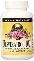 Source Naturals Resveratrol 100, for Heart and Healthy Aging, 240 Count