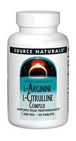 Source Naturals L-Arginine L-Citrulline Complex 1000mg Essential Amino Acid Supplement - 60 Tablets 
