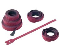 Panduit HLTP3I-X12 Hook and Loop Cable Tie, Plenum Style, Maroon (10-Pack)