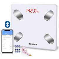 Bluetooth Smart Body Fat Scale WONGKUO 24 Key Body Composition Monitor Wireless Digital Bathroom Weight Scale Health Analyzer Free iOS and Android APP,Sync Data with Apple Health,Google Fit or Fitbit