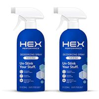 HEX Performance Deodorizing Spray, Fresh & Clean, 12oz (Pack of 2) - Awesome for Shoes, Gear & Workout Mats