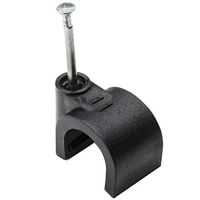 HellermannTyton NC110 Nail Clip, .43" Cable Diameter, PP;ST, Black, 100/pkg