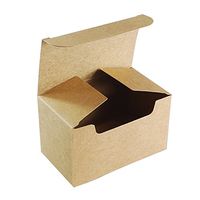 50PCS Rectangle Wrapping Gift Paper Box Kraft Paper Soap Box (Brown)