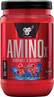 BSN Amino X Muscle Recovery & Endurance Powder with BCAAs, 10 Grams of Amino Acids, Keto Friendly, Caffeine Free, Flavor: Blue Raspberry, 30 Servings (Packaging May Vary)