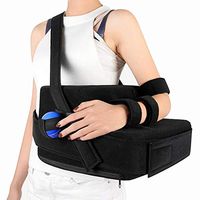WANG Universal Right/Left Shoulder Medical Arm Sling Pain Relief Arm Pillow for Rotator Cuff with Abduction Pillow and Exercise Ball,Rightarm