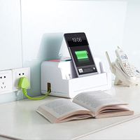 Cable Wire Cord Management Organizer Box for Power Strips,adapters, USB Hubs, Surge Protector, TV/Computer Cable (White)