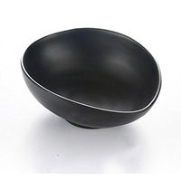 donfohy Matte black four areas bowls, rice porridge, soup, impact washable, home artificial porcelain tableware soup bowl, soup, rice,