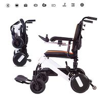 YOLANDEK Electric Powered Wheelchair Folding Lightweight Portable Smart Chair Personal Mobility Scooter Wheelchair - Weighs only 45 lbs with Battery - Supports 250 lb