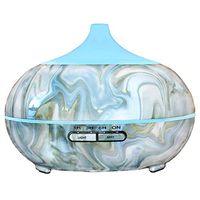 Your Spirit Space 300ml Aromatherapy Essential Oil Diffuser Portable Ultrasonic Cool Mist Humidifier - 7 Color LED Lights Auto Shut-Off Home Bedroom Baby/Room - Blue Marble