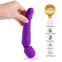 Powerful Personal Wand Massager, 7 Speed Waterproof, Whisper Quiet, Mini Wireless Massage Neck and Shoulders - Sports Recovery and Muscle Pain (Purple)