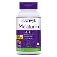 Natrol Melatonin Fast Dissolve Tablets, Helps You Fall Asleep Faster, Stay Asleep Longer, Easy to Take, Dissolves in Mouth, Faster Absorption, 3mg, 90 Count