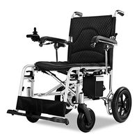 Intelligent Lightweight Foldable Electric Wheelchair, Compact Power Chair,Approved for Airplane Travel, Safe and Easy to Drive,13A