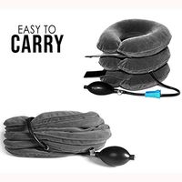 DXFK.AM Neck Cervical Traction Collar Device Inflatable Traction Device 3 Layers Adjustable for Shoulder Back Head Pain Relief Inflatable Spine Alignment Pillow