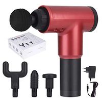 Revive Massage Gun, Handheld Electric Massager, Percussive Therapy Roller Glide, Percussion Muscle Massager for Pain Relief On Neck, Back, Foot, Muscle Drill (RED Gun)