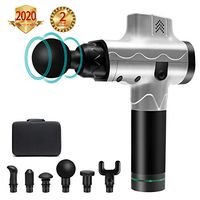 Percussion Massage Gun for Athletes - Percussive Handheld Deep Tissue Back Massager for Sore Muscle Pain Relief & Recovery - Portable Electric Body Massager Sports Drill - Rechargeable 6 Massage Heads