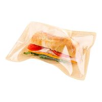 Heat Seal Sandwich Bags, Heat Sealable Snack Bags - Kraft - 8.7" - Food Saver Bags - 100ct Box - Bag Tek - Restaurantware