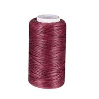 uxcell Crafts 150D 1mm Leather Sewing Stitching Flat Waxed Thread String Cord (150D 1mm 50M, Dark Red)