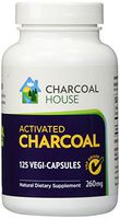 2 Bottles 125each Activated Charcoal Capsules USP - Vegetarian Caps, Natural, Easy Carry, Acid Reflux, Teeth whitening (2)