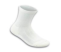 Orthofeet Padded Sole Non-Binding Non-Constrictive Circulation Seam Free White Bamboo Socks White, 3 Pack