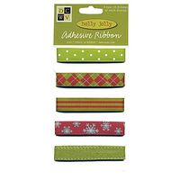 Themed Adhesive Ribbon 5/8" 5 Styles/1 Yd Each-holly Jolly