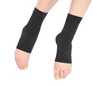 Flyusa Foot Ankle Support Sleeves, Foot Arch Support Compression Socks- Best Plantar Fasciitis Heel/Ankle and Arch Support/Pain Relief Foot Sleeve for Men Women,Black,Medium