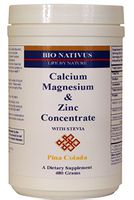 Bio Nativus Calcium Magnesium Zinc Concentrate w/ Stevia Pina Colada 480 grams