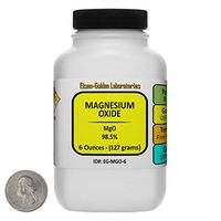 Magnesium Oxide [MgO] 98.5% USP Food Grade Powder 12 Oz in Two Bottles USA