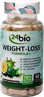 24bio Natural Weight Support Supplement + Energy Booster, Full of Garcinia Cambogia L-Carnitine & Green Coffee Bean Extract and 5-HTP, Helps Suppress Appetite & Manage Weight, Clinically Proven
