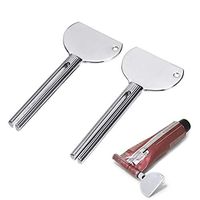 TableRe 2 Pieces Metal Toothpaste Squeezer Tube Toothpaste Squeezer Key Tube, Silver